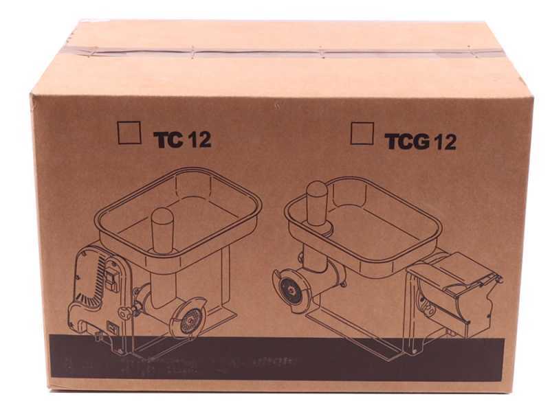 Sirman TC 12 Denver - Tritacarne Elettrico - Grattugia integrata - In Alluminio e Acciaio Inox