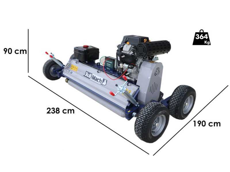 OUTLET - DIFETTI ESTETICI - Trinciaerba a scoppio per quad BullMach PAN 150 L trinciatrice, trincia trainata