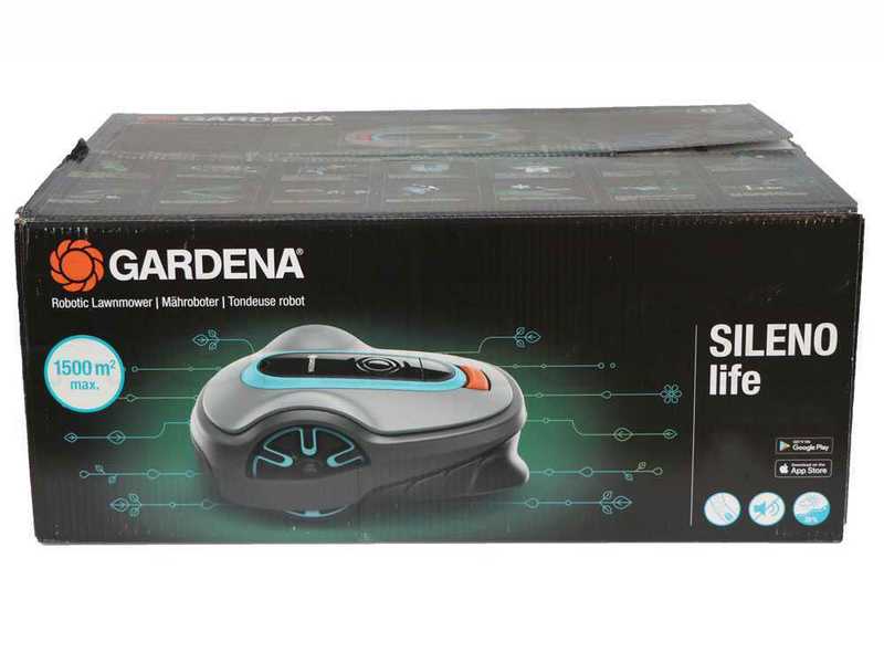 Gardena SILENO life 1500 set Smart - Robot rasaerba -  Larghezza di taglio 22 cm - Gestione Gardena Smart App