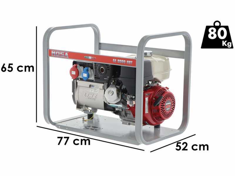 Generatore di corrente 5,6 KW trifase MOSA GE 8000 HBT - Alternatore italiano