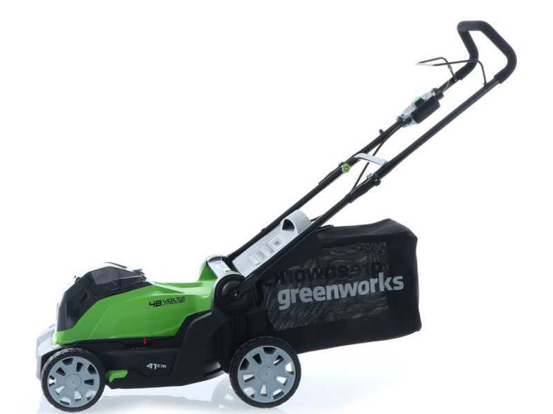 Greenworks G48LM41 - Tagliaerba a batteria - 48V/2Ah - Taglio 41 cm