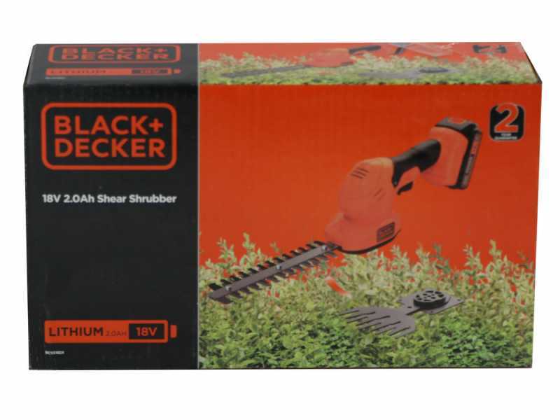 Black &amp; Decker B&amp;DBCSS18D1W - Forbice tagliaerba a batteria - Tagliasiepi - SENZA BATTERIA E CARICABATTERIE