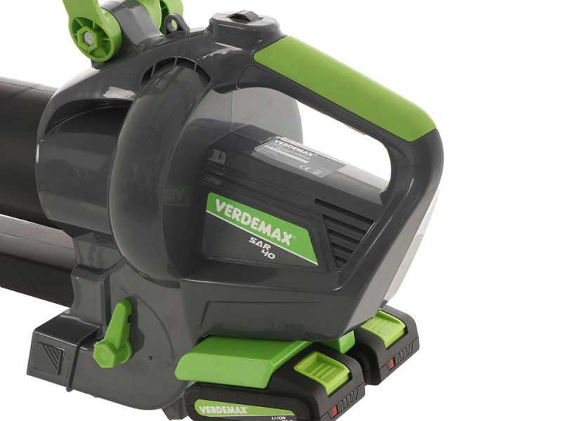 Verdemax SAR40 - Soffiatore aspiratore per foglie 40V 2.5Ah