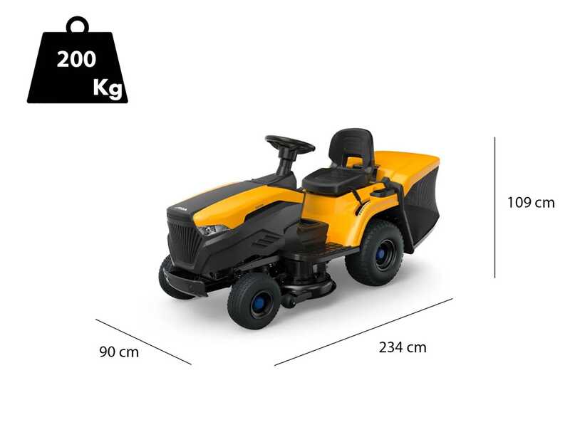 Stiga Estate 384e - Trattorino tagliaerba a batteria - Cesto di raccolta - Potenza 48V/30Ah