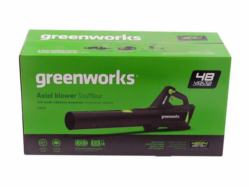 Soffiatore a batteria assiale Greenworks G48AB - SENZA BATTERIE E CARICABATTERIE