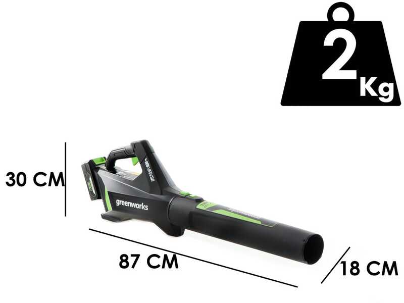 Greenworks G48AB - Soffiatore assiale a batteria 48V 2Ah
