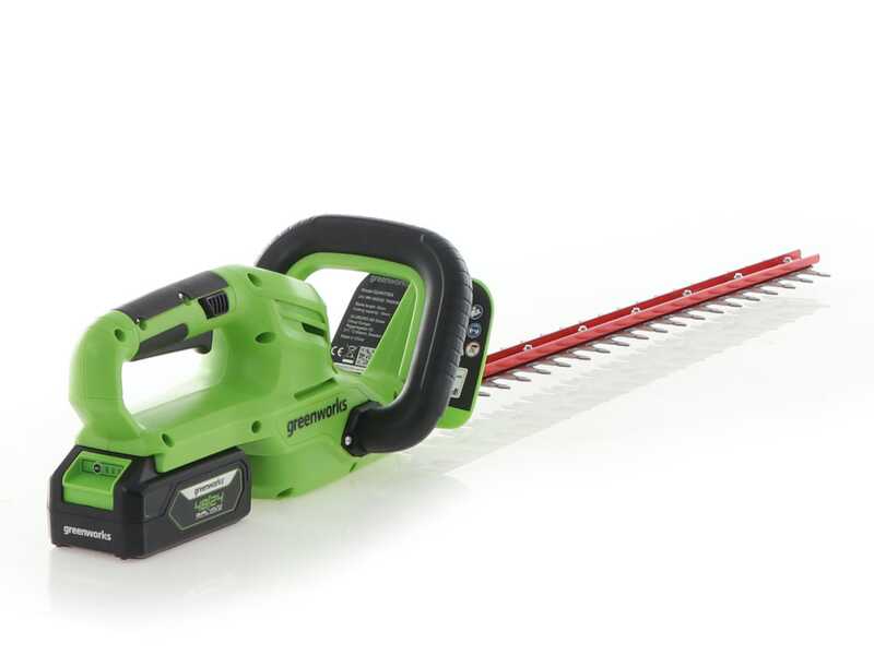 Greenworks G24HT56 - Tagliasiepi a batteria litio 24V/4Ah - Lama da 56 cm