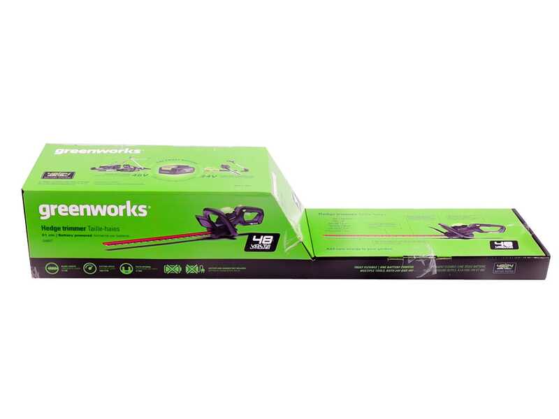Greenworks G48HT - Tagliasiepi a batteria con lama da 61 cm - SENZA BATTERIE E CARICABATTERIE