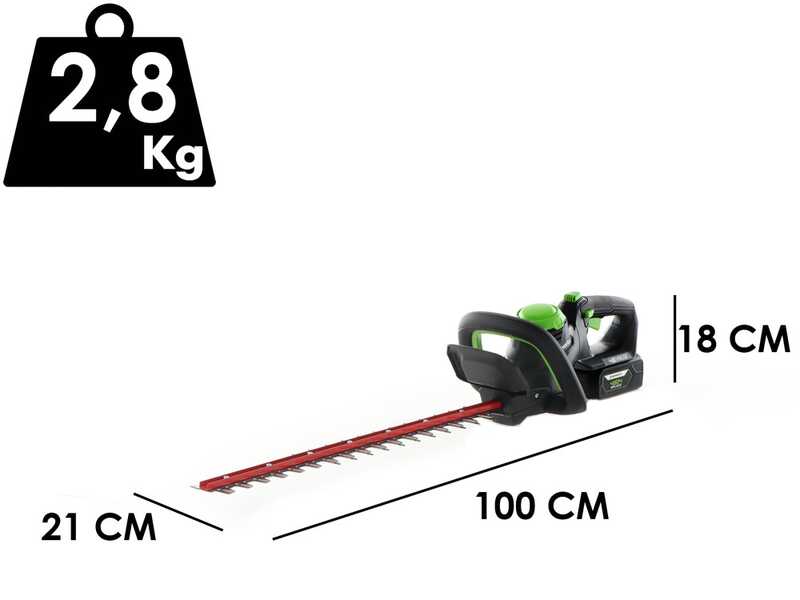 Greenworks G48HT - Tagliasiepi a batteria con lama da 61 cm - SENZA BATTERIE E CARICABATTERIE