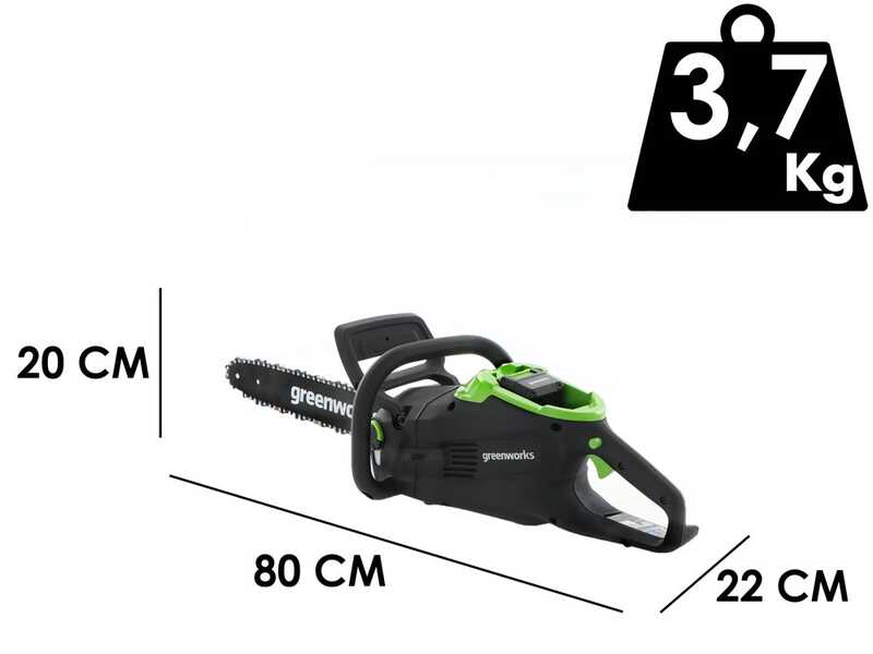 Greenworks GD48CS36 - Elettrosega a batteria - Lama da 36cm - SENZA BATTERIE E CARICABATTERIE