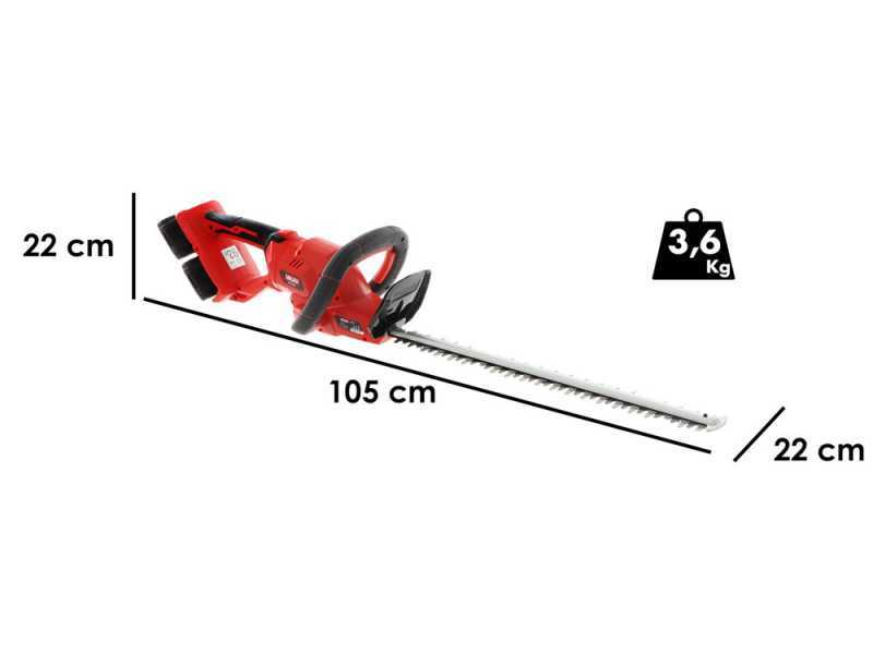 Valex M-TS36 - Tagliasiepi a batteria con lama da 60 cm - SENZA BATTERIE E CARICABATTERIA