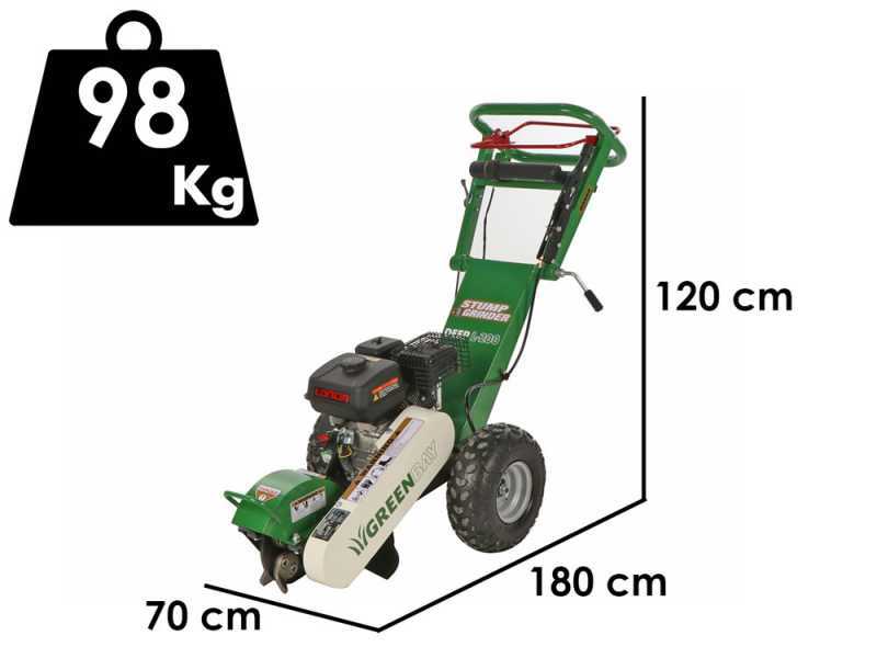 GreenBay Deep L-200 - Fresaceppi - Motore Loncin G200F 196 cc - Ruota di taglio con 8 frese in carburo di tungsteno