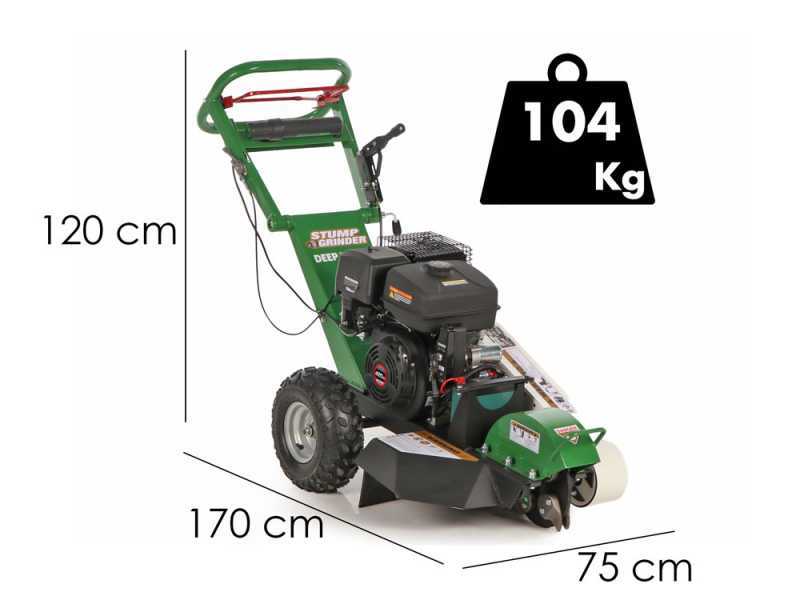 GreenBay Deep LE-330 - Fresaceppi - Motore Loncin 420 cc con avviamento elettrico - Ruota di taglio con 8 frese in carburo di tungsteno