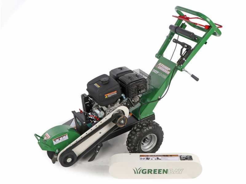 GreenBay Deep LE-330 - Fresaceppi - Motore Loncin 420 cc con avviamento elettrico - Ruota di taglio con 8 frese in carburo di tungsteno