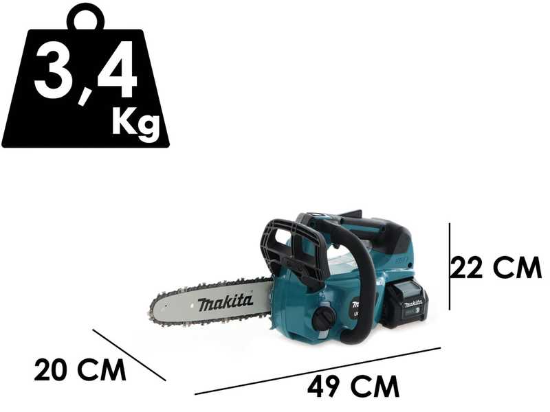 Makita UC002G - Elettrosega a batteria 40V 4Ah - Lama da 25cm