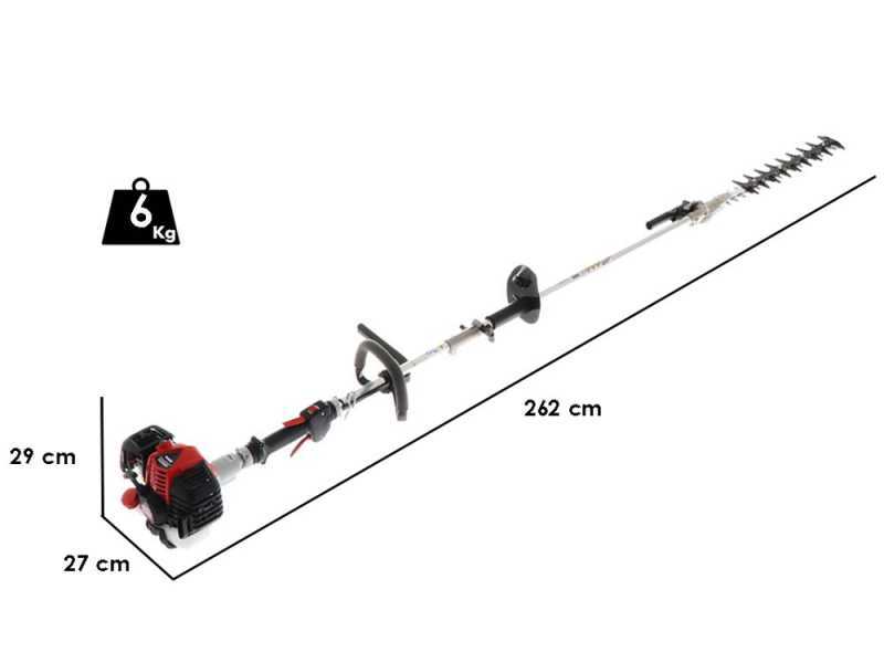 Shindaiwa SDK M262S - Tagliasiepi a scoppio su asta di prolunga - Lama da 53 cm