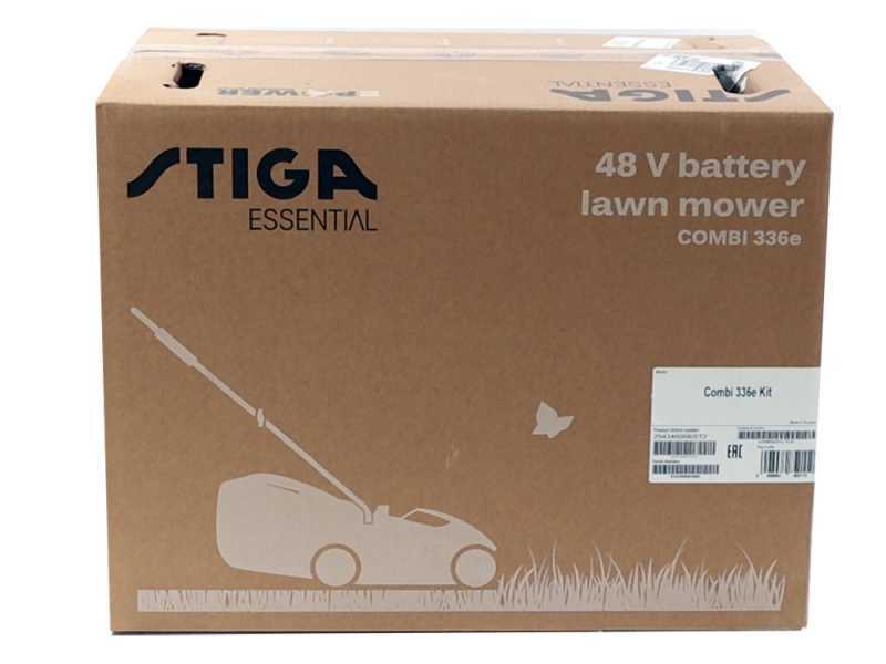 Stiga Combi 336e Kit - Tagliaerba a batteria - 48V/2ah - Taglio 34 cm