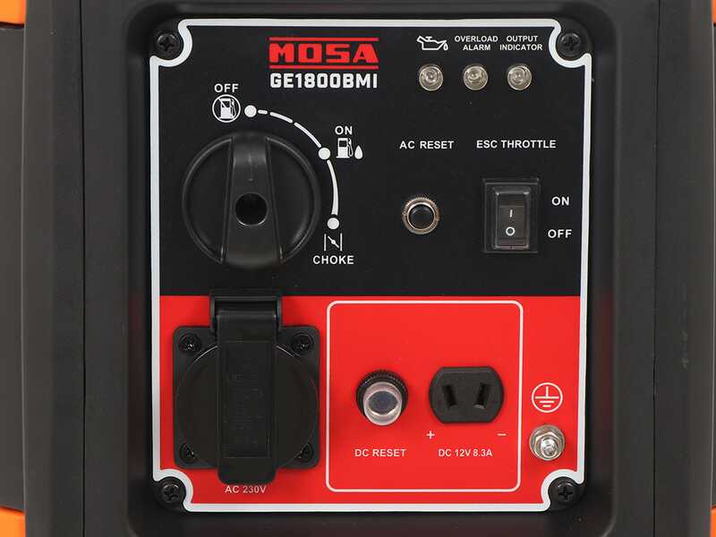 Mosa GE 1800 BMI - Generatore di corrente a inverter 2 kW - Continua 1.8 kW Monofase