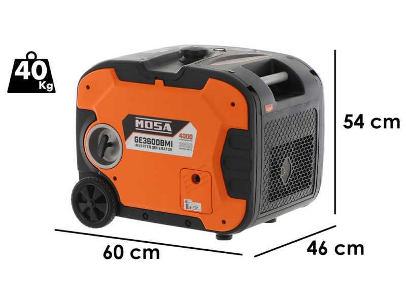 Mosa GE 3600 BMI - Generatore di corrente ad inverter versione trolley 4 kW - Continua 3.6 kW Monofase