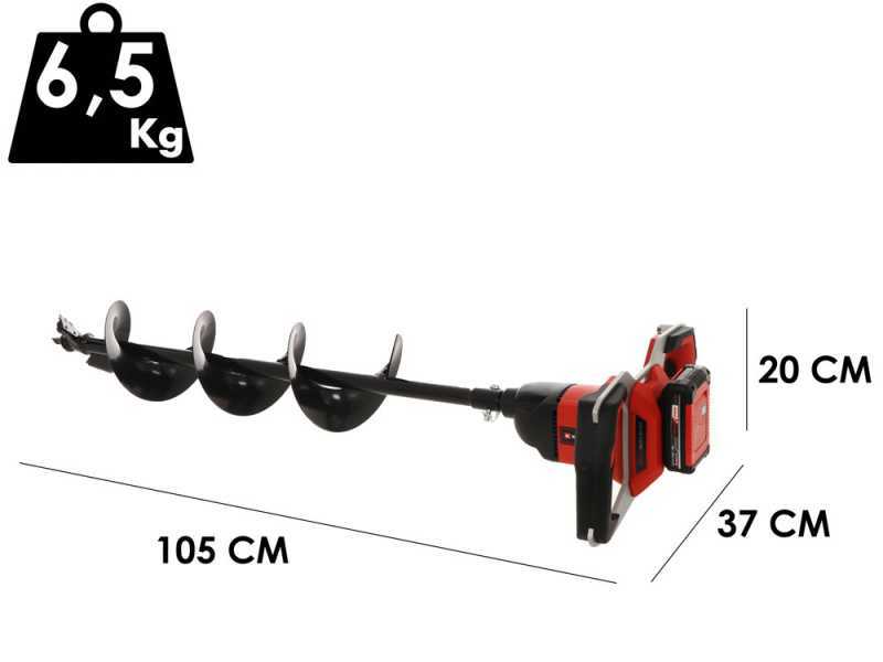 Einhell GP-EA 18/150 BL - Trivella a batteria - 18V - Punta inclusa 80 cm - SENZA BATTERIE E CARICABATTERIE