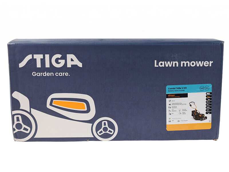 Stiga Combi 748e V - Tagliaerba a batteria - 2x 48V/5Ah - Taglio 46 cm