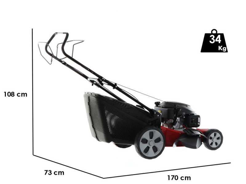 CastelGarden XC 53 S C - Rasaerba a scoppio trazionato - 4 in 1 - Motore da 166 cc