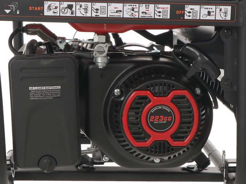 Mosa GE 3900 - Generatore di corrente a benzina carrellato 3.3 kW - Continua 3 kW Monofase