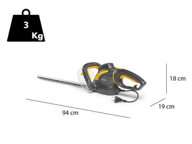 Tagliasiepi elettrico Stiga HT 105c - Impugnatura rotante e lama a doppia azione