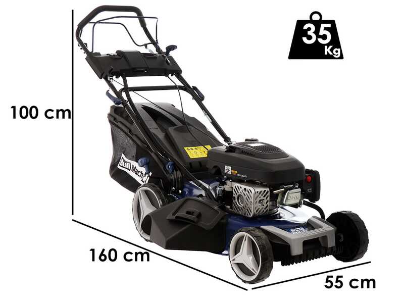 BullMach ACHILLE 51 E - Rasaerba a scoppio trazionato  - Motore da 224 cc