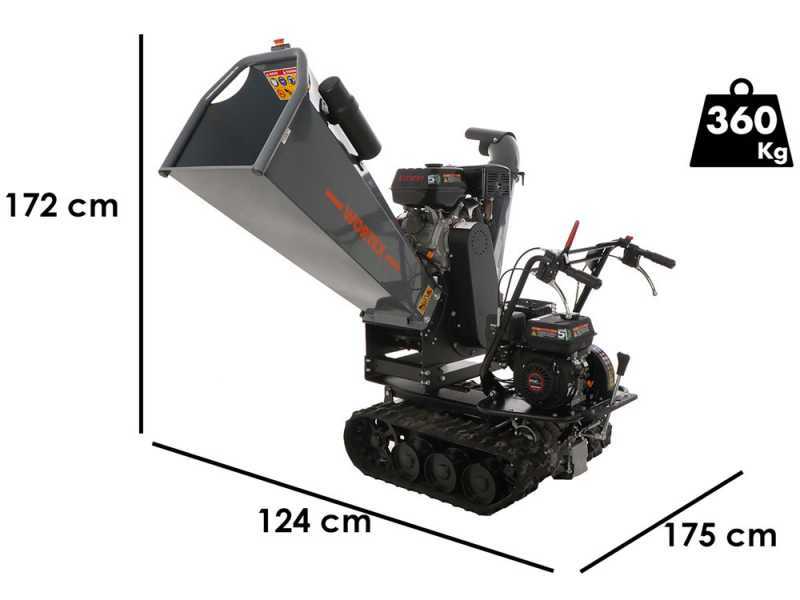 Wortex Tiger D420/120L - Biocippatore a scoppio con base cingolata - Motore Loncin D420