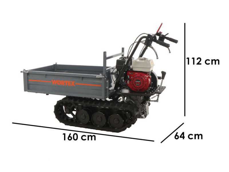 Wortex SFH 300 - Motocarriola cingolata cassone estensibile - Portata 300Kg