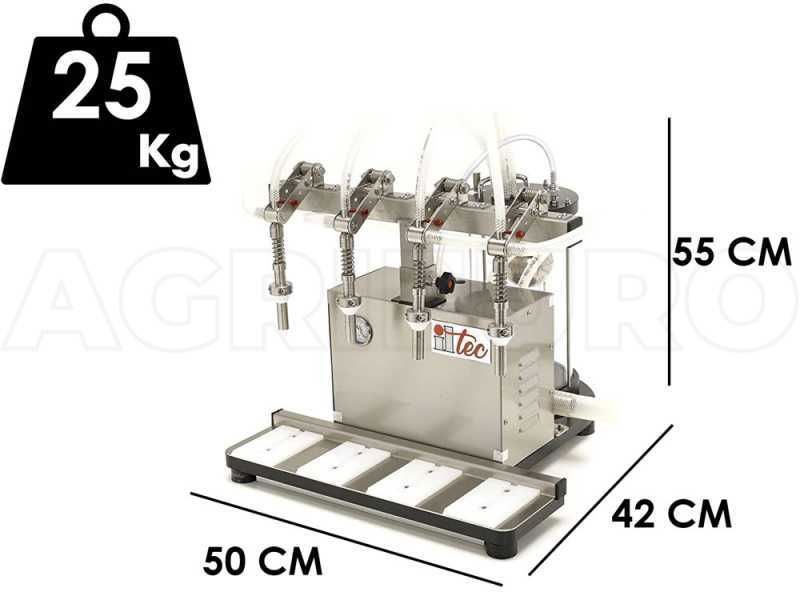 Il-Tec Ultrafiller 4 - Imbottigliatrice a depressione elettrica per liquidi alimentari