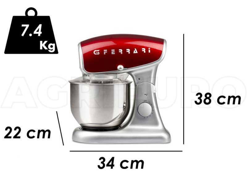 G3 FERRARI Pastaio DELUXE Rosso - Impastatrice Planetaria - 1200 Watt