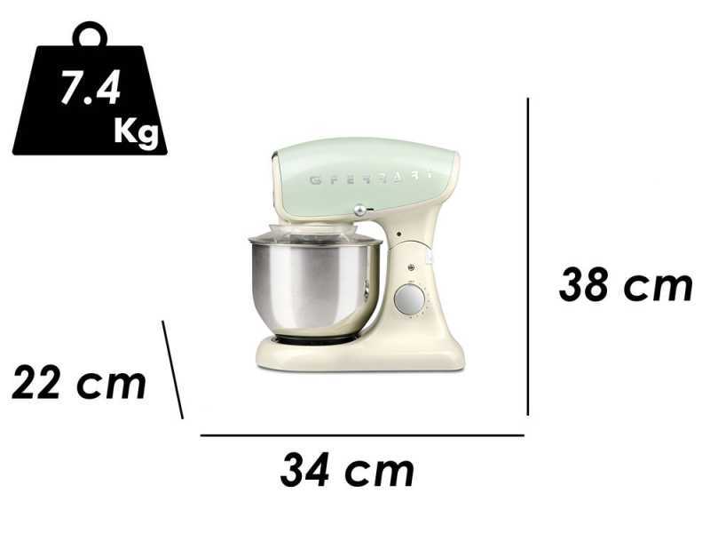 G3 FERRARI Pastaio DELUXE Verde - Impastatrice Planetaria - 1200 Watt