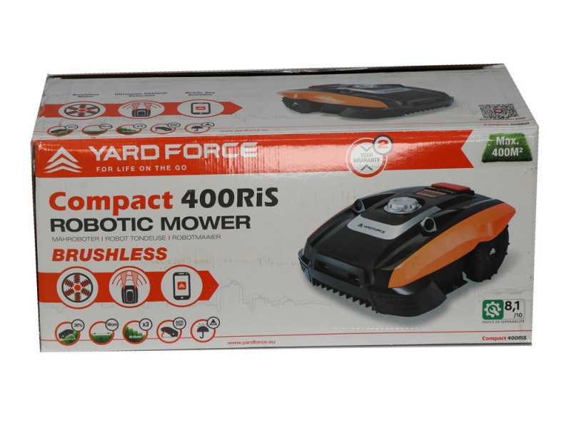 Yard Force Compact 400RiS - Robot rasaerba - Controllo tramite App - Sensori IRadar