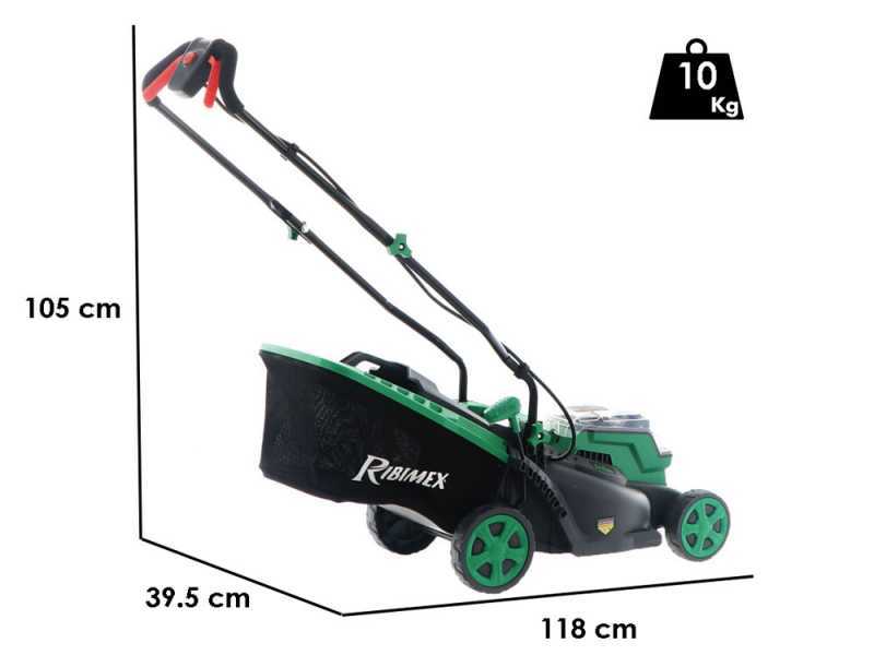 Ribimex PRBAT20-TON33 - Tagliaerba a batteria - 2x20V/4Ah - Taglio 34 cm