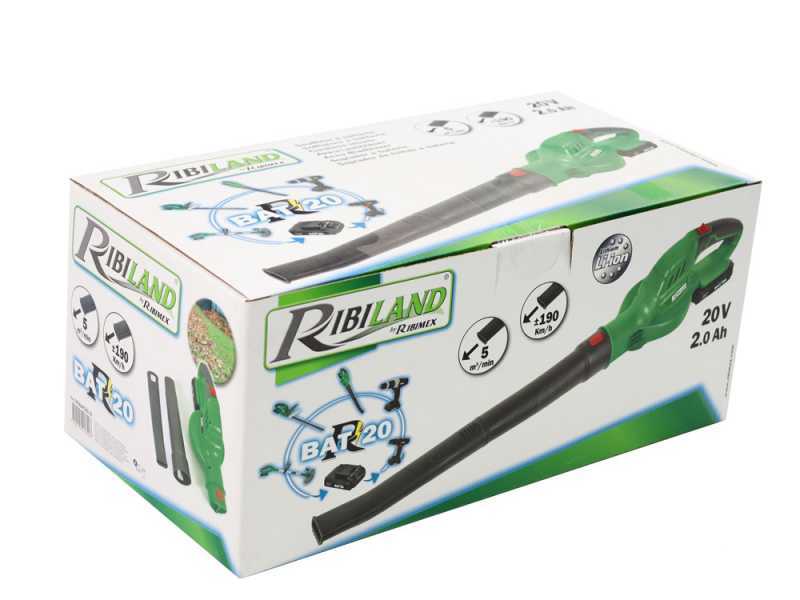 Ribimex PRBAT20-S - Soffiatore a batteria 20V 2Ah