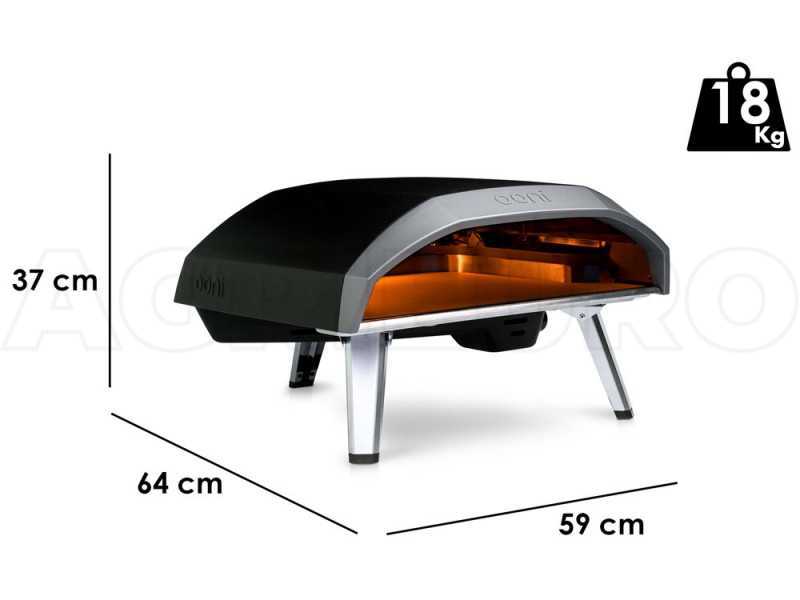 Ooni KODA 16 - Forno a gas per pizza - Pietra refrattaria da 40x40 cm