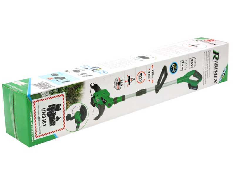 RIBIMEX PRBAT20-CB - Tagliabordi a batteria - 20V 2Ah