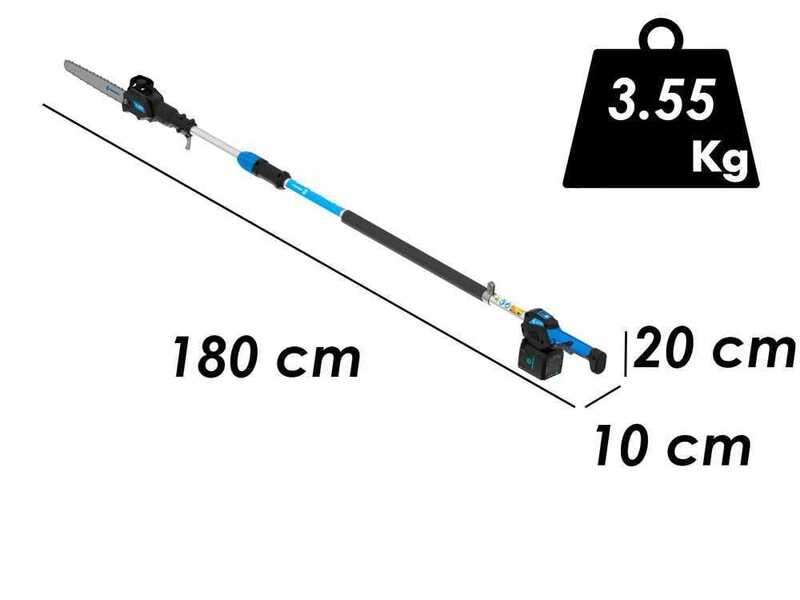 Campagnola T-REX 160-240 - Potatore manuale elettrico a batteria su asta  - Batteria da 21,6V 5 Ah
