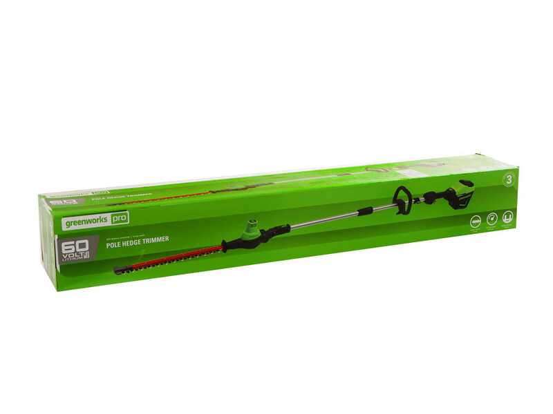 PROMO Greenworks G60PHT51 - Tagliasiepi su asta di prolunga a batteria 60V/2Ah