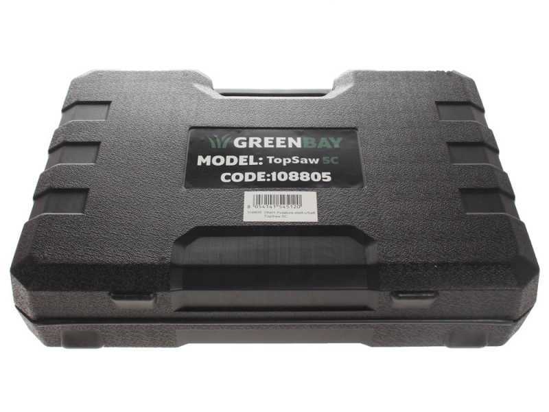 Potatore elettrico a batteria GreenBay TopSaw 5C - Con 2 batterie da 16,8 V - 2 Ah