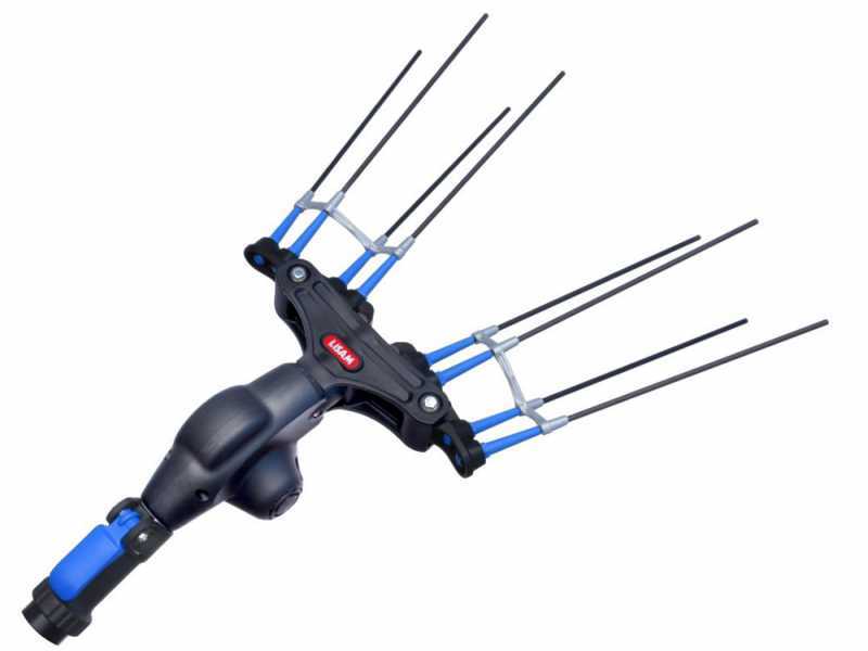 Lisam Thor - Abbacchiatore Elettrico a batteria - Con 8 denti in carbonio - Asta Telescopica