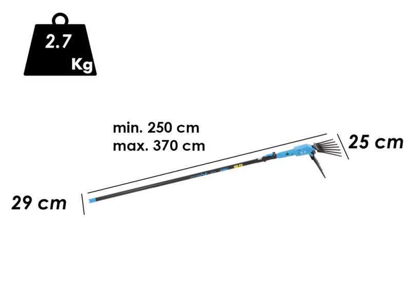 Lisam Oliveco - Abbacchiatore Elettrico a batteria - Con denti in Nylon  - Asta Telescopica