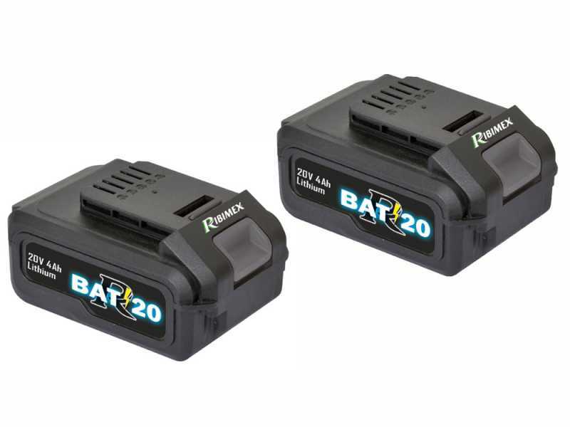 Ribimex PRBAT20-ASBSB - Soffiatore aspiratore a batteria 40V 4Ah