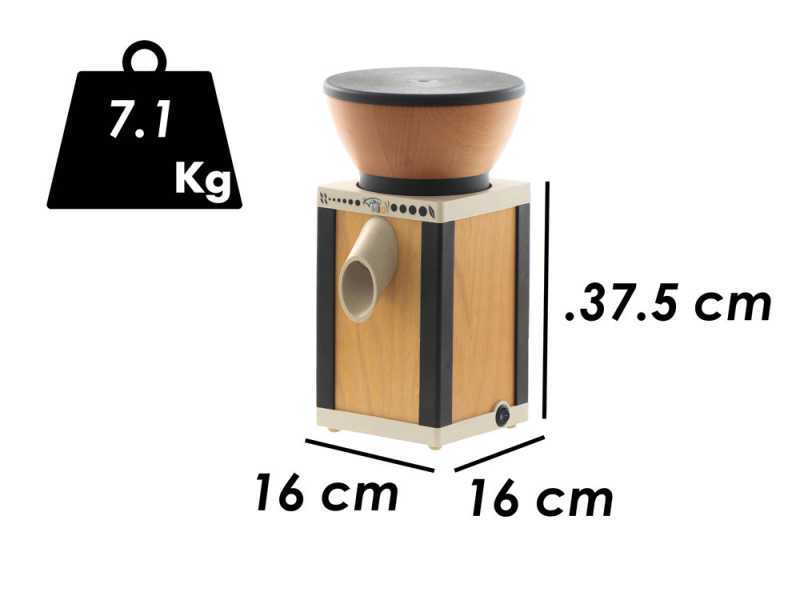 Komo KoMoMio Nero - Mulino per farina a pietra in legno - 360W