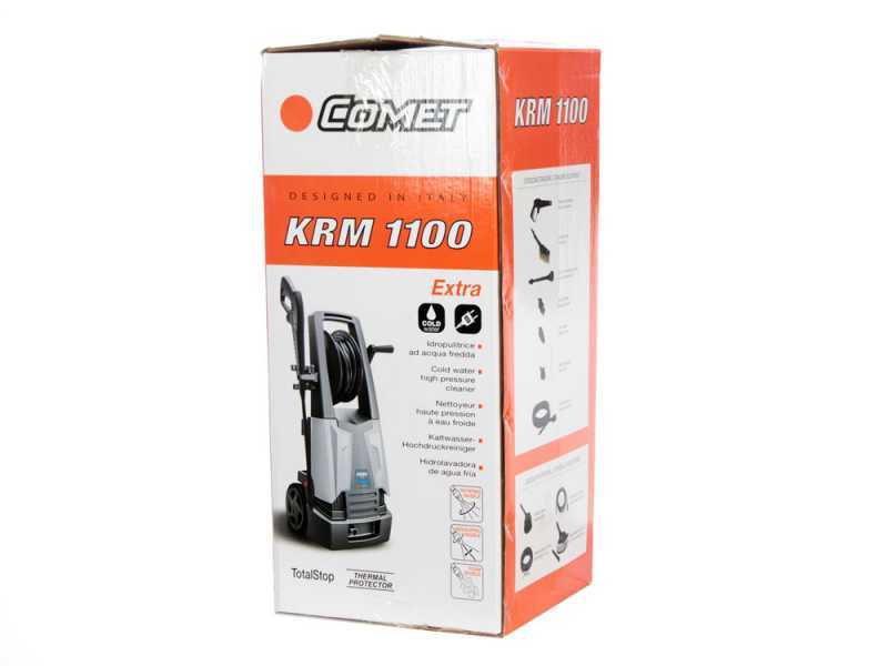Comet KRM 1100 Extra - Idropulitrice ad acqua fredda - con avvolgitubo - 360 lt/h -125 bar