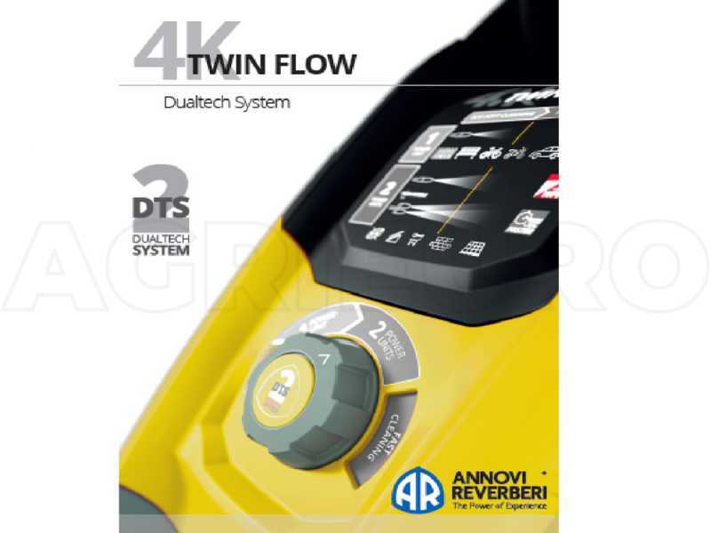 Annovi &amp; Reverberi Twin Flow 4.0 Classic Yellow - Idropulitrice semiprofessionale - 150 bar max - 810 lt/h