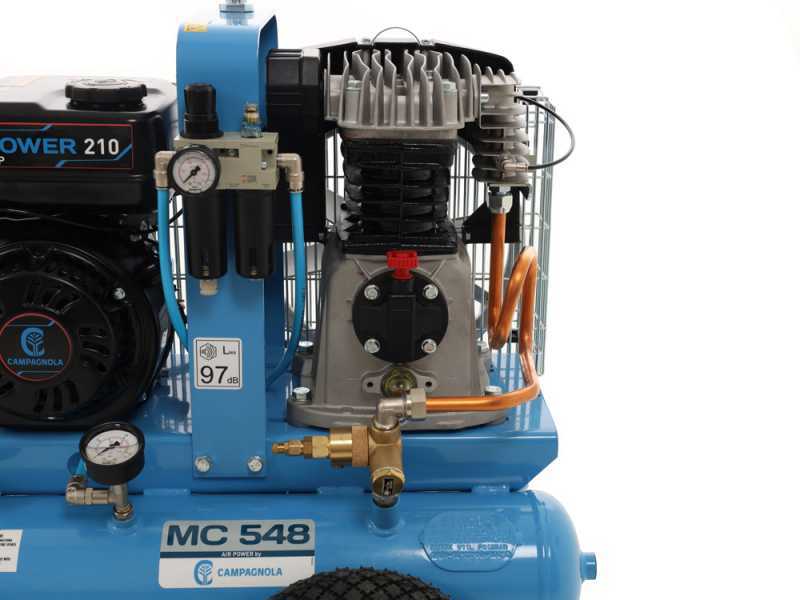 Campagnola MC 548 - KIT Motocompressore 7HP + 2 Abbacchiatori pneumatici Tuono Evo