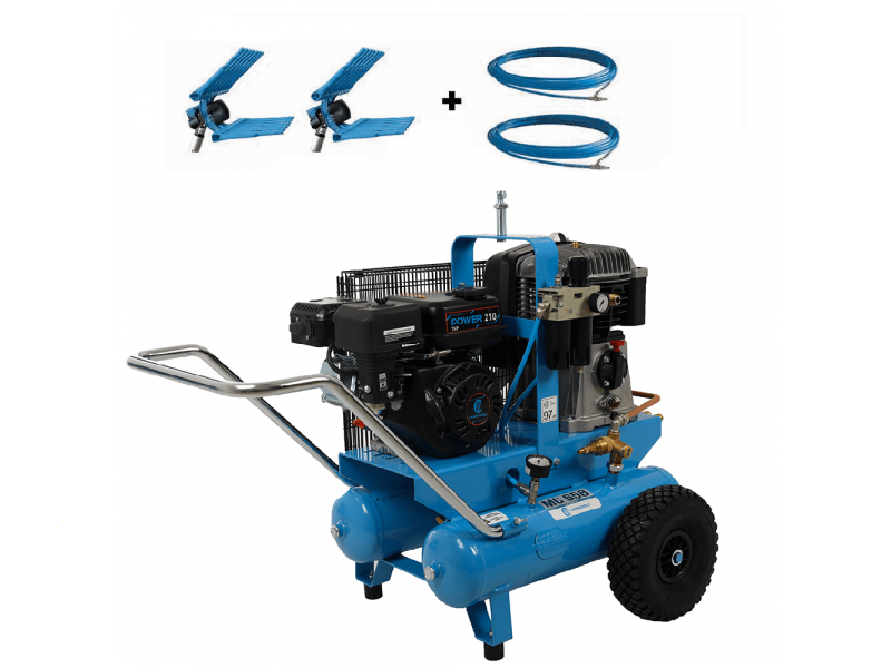 Campagnola MC 658 - KIT Motocompressore 7HP + 2 Abbacchiatori pneumatici Tuono Evo